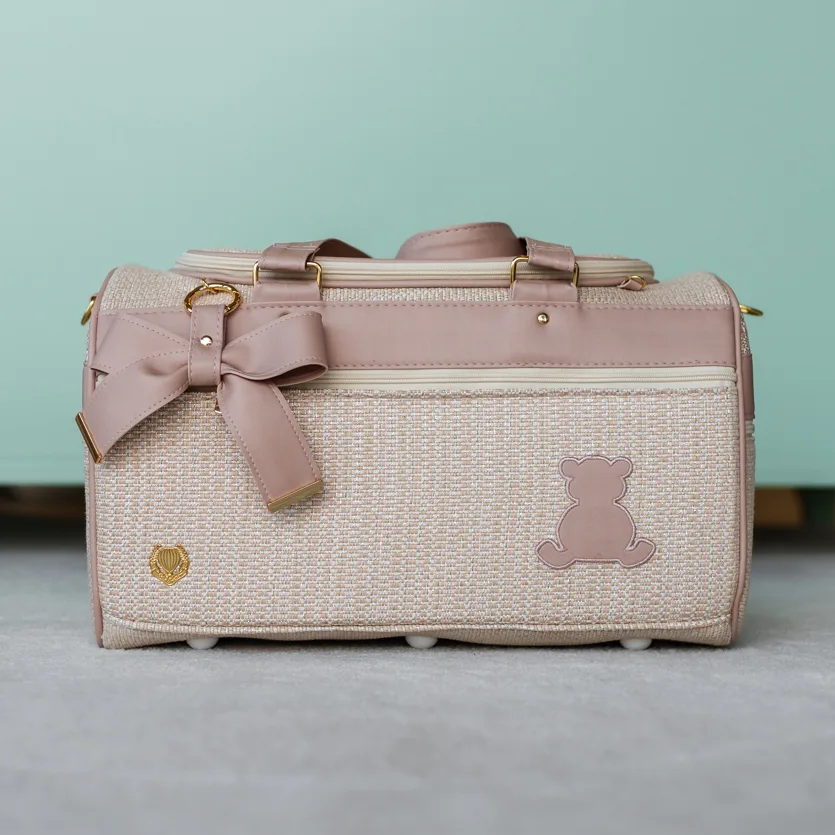Mala Maternidade Paris Tweed Rose + LAÇO LUXO